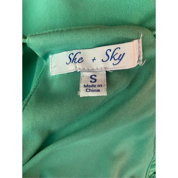 She + Sky Crochet Sleeved Mini Dress - Picture 4 of 7